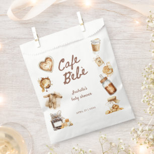 Cafe Bebe Baby Braut Kaffee Braune Babyparty Geschenktütchen