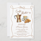 Cafe Bebe Baby Brunch Dusche Einladung (Vorderseite)