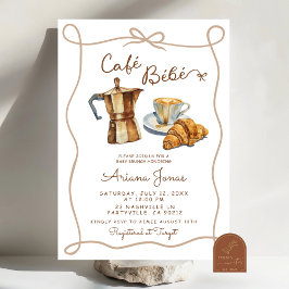 Cafe Bebe Baby Brunch Dusche Einladung