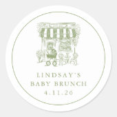 Cafe Bebe Baby Brunch Sticker (Vorderseite)