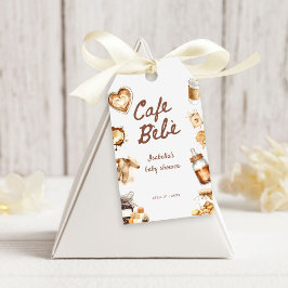 Cafe Bebe Baby Is Brewing Coffee Brown Baby Shower Geschenkanhänger