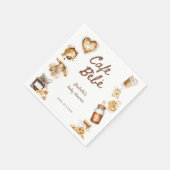 Cafe Bebe Baby Is Brewing Coffee Brown Baby Shower Serviette (Ecke)