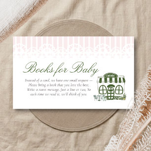 Cafe Bebe Baby Shower Bücher für Baby Begleitkarte