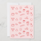 Cafe Bebe Baby Shower Einladung (Rückseite)