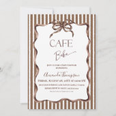 Cafe Bebe Baby Shower Kaffee Einladung (Vorderseite)