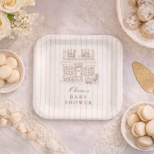 Cafe Bebe Baby Shower  Pappteller