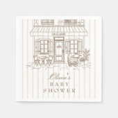 Cafe Bebe Baby Shower Serviette (Vorderseite)