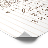 Cafe Bébé Baby Shower  Welcome Poster (Ecke)