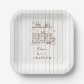 Cafe Bebe Babyparty  Pappteller (Vorderseite)
