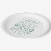 Cafe Bebe Bonjour Baby Shower Pappteller (Schrägansicht)