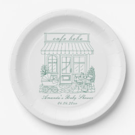 Cafe Bebe Bonjour Baby Shower Pappteller