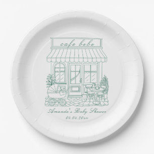 Cafe Bebe Bonjour Babyparty Pappteller