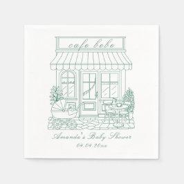 Cafe Bebe Bonjour Babyparty Serviette
