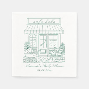 Cafe Bebe Bonjour Babyparty Serviette