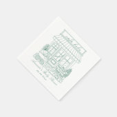 Cafe Bebe Bonjour Babyparty Serviette (Ecke)