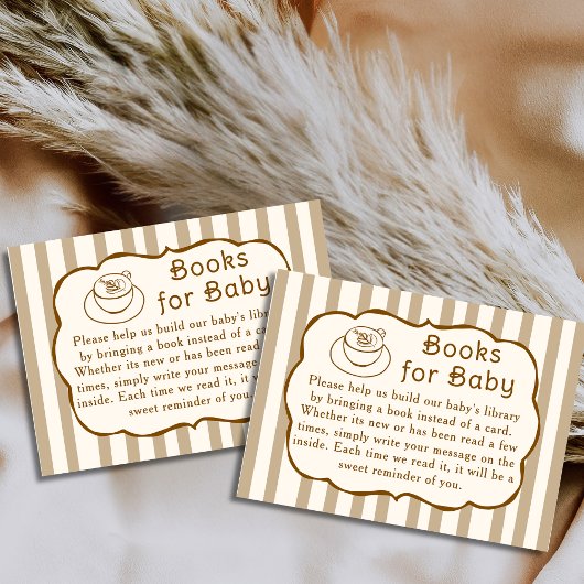 Cafe Bebe Books For Baby Request Baby Shower Begleitkarte
