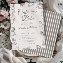 Cafe Bebe Brown Bow Baby Shower 