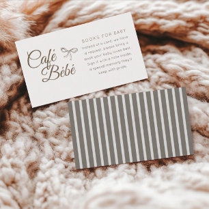 Cafe Bebe Bücher für Baby Baby-Party Begleitkarte