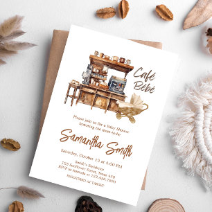 Cafe Bebe Coffee Baby Dusche Einladung