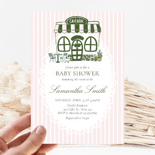 Cafe Bebe Coffee Baby Shower Einladung