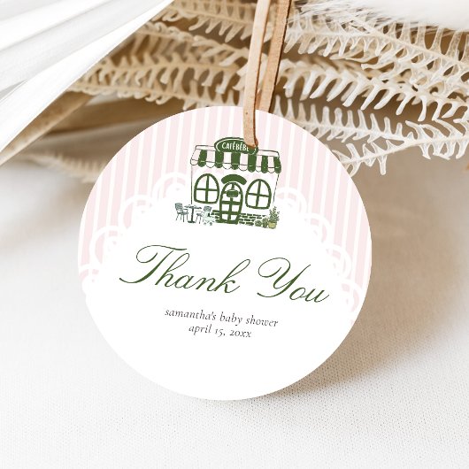 Cafe Bebe Coffee Baby Shower  Geschenkanhänger