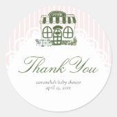 Cafe Bebe Coffee Baby Shower  Runder Aufkleber (Vorderseite)