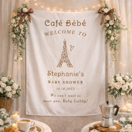 Cafe Bebe Coffee Baby Shower Stoff Willkommensschi Wandteppich