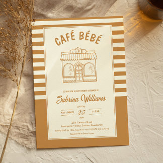 CAFÉ BÉBÉ COFFEE Babyparty-Einladung Einladung