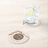 Cafe Bebe Coffee Bow Stripes Baby Shower Untersetzer (Vor Ort)