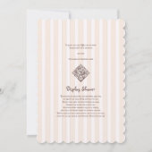 Café Bébé Französisch Modern Gender Neutral Baby D Einladung (Rückseite)