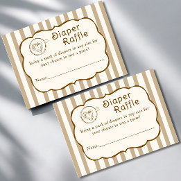 Cafe Bebe Französischer Kaffee Windel Raffle Baby  Begleitkarte