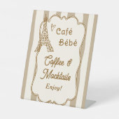 Cafe Bebe French Coffee Drinks Station Tabletop Sockelschild (Vorderseite)