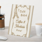 Cafe Bebe French Coffee Drinks Station Tabletop Sockelschild (In SItu)