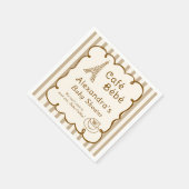 Cafe Bebe French Coffee Shop Themed Baby Shower Serviette (Ecke)