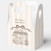 Cafe Bebe Gender neutral Parisian Bow Baby Shower Geschenkschachtel (Offen)