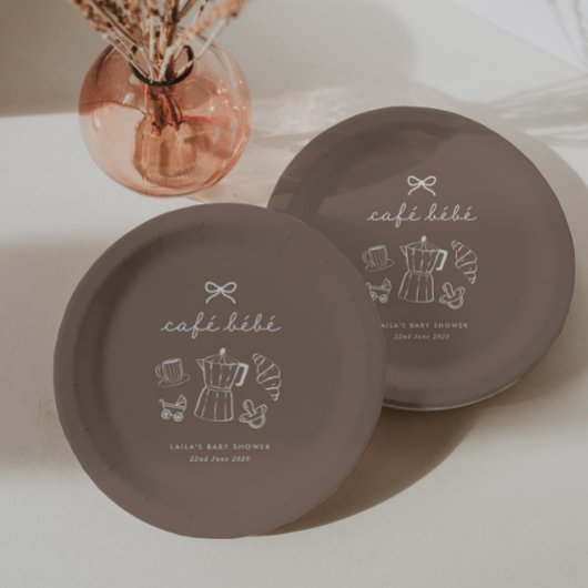 Cafe Bebe Home Coffee Baby Shower Espresso Pappteller