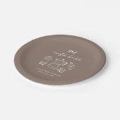 Cafe Bebe Home Coffee Baby Shower Espresso Pappteller (Schrägansicht)