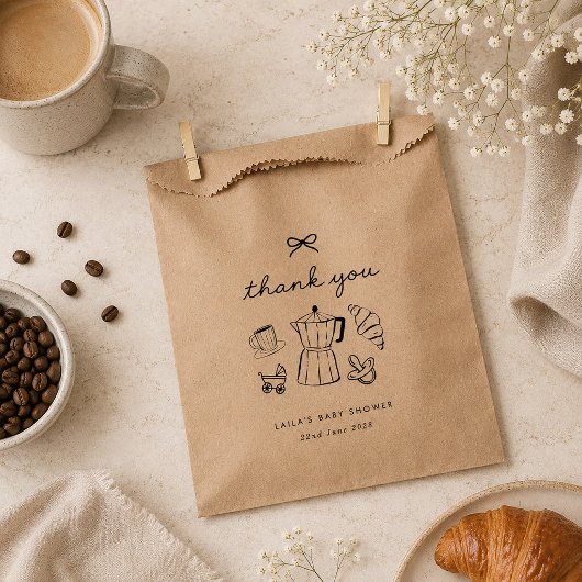 Cafe Bebe Home Coffee Baby Shower Geschenktütchen
