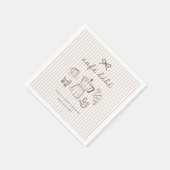 Cafe Bebe Home Coffee Baby Shower Gestreift Serviette (Ecke)
