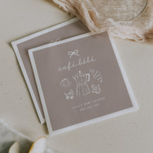 Cafe Bebe Home Coffee Baby Shower Latte Serviette