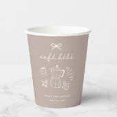 Cafe Bebe Home Coffee Baby Shower Pappbecher (Vorderseite)