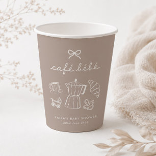 Cafe Bebe Home Coffee Baby Shower Pappbecher
