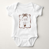 Cafe Bebe Kaffee Baby Shower Strampler (Vorderseite)