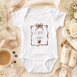 Cafe Bebe Kaffee Baby Shower Strampler