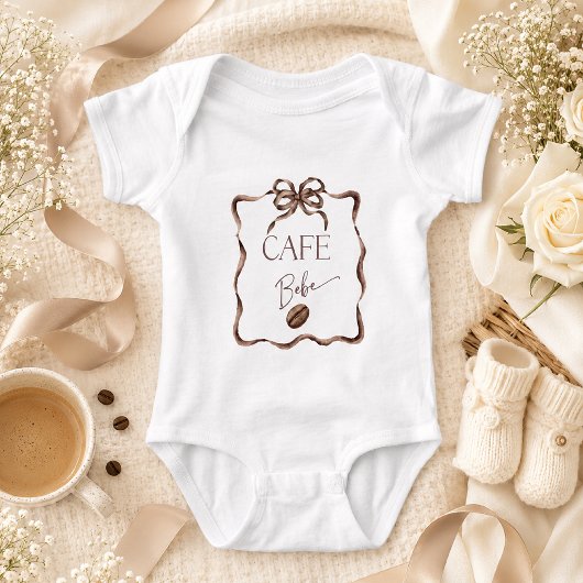 Cafe Bebe Kaffee Baby Shower Strampler