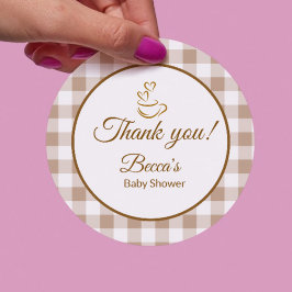 Cafe Bebe Kaffee Französische Babyparty Runder Aufkleber
