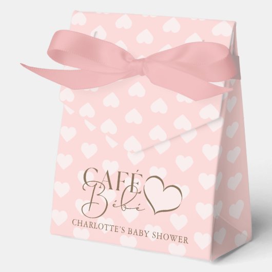 Café Bébé Paris Themed Baby Dusche Geschenkschachtel (Vorderseite)