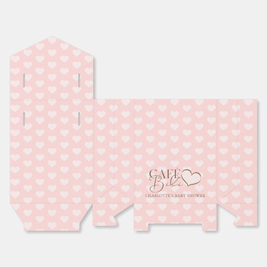 Café Bébé Paris Themed Baby Dusche Geschenkschachtel (Ungefaltet)