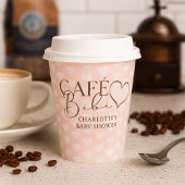 Café Bébé Paris Themed Baby Dusche Pappbecher