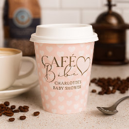 Café Bébé Paris Themed Baby Dusche Pappbecher